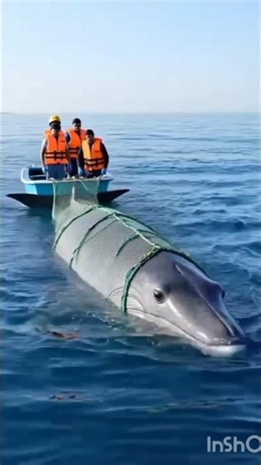 rescue of a blue whale . blue whale fullfill his responsibility. @KingAI.🕳️149