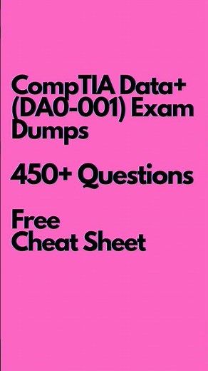 CompTIA Data+ DA0-001 course #comptiadata #da0001 #dataanalytics #howtopassdataplus #comptiaexam