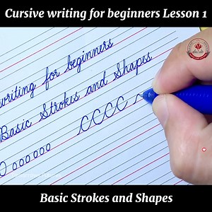 Cursive writing for beginners Lesson 1 - Basic Strokes and Shapes - Cursive handwriting practice | Tomorrows futures