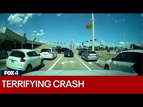 RAW VIDEO: 18-wheeler falls off overpass, in fiery crash