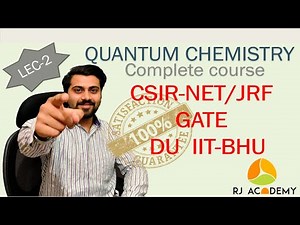 Quantum Chemistry Lecture-2 | Operators in Quantum Chemistry | CSIR-NET/JRF | GATE | IIT-JAM |