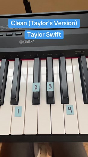 Easy Clean by Taylor Swift piano tutorial! #fyp #foryoupage #taylorswift #1989taylorsversion #cleantaylorswift #erastour #piano #pianotutorial #foryou