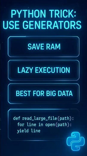 Stop Using Lists! Use Generators for Memory-Efficient Python 💻⚡
