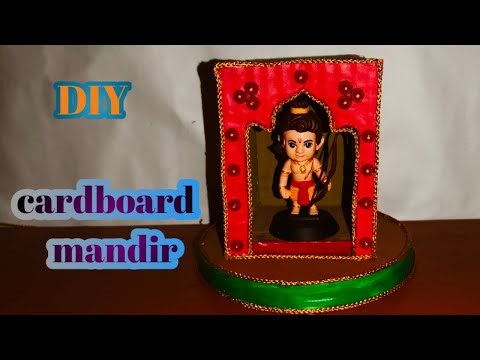 DIY cardboard mandir| cardboard mandir kaisa banaen |how to make cardboard mandir| #viralvideo #diy