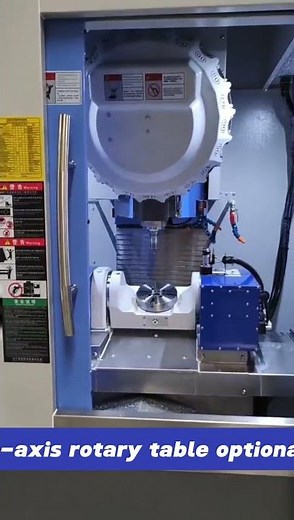 5-axis rotary table in VMC 640 Machining Center optional #machine #cncverticalmillingmachine #cnc
