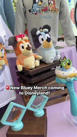 New Bluey merchandise that is debuting at Disneyland