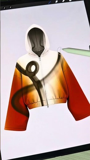 How I Designed This Cropped Hoodie From Sketch to Studio #procreate #hoodie #clothingdesign