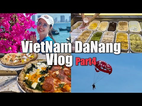 【ベトナムVlog】ダナン旅行最終日！パラセーリングで空を飛ぶ＆おしゃれカフェに行って映えてきた❤️