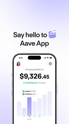 Aave on Instagram: "Introducing Aave App, a smarter way to save."