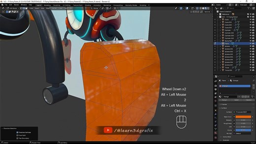 blender4.2中SCI-FI飞行机器人建模第02部分