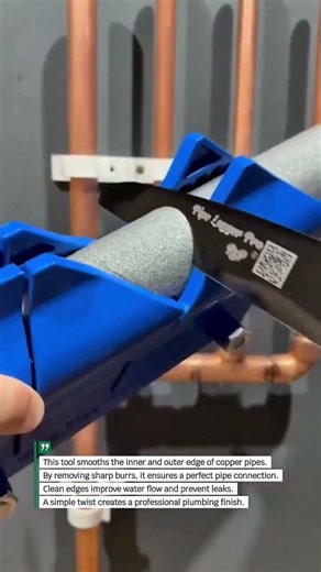 Perfect Copper Pipe Deburring Tool in Action #plumbing #tools #shorts