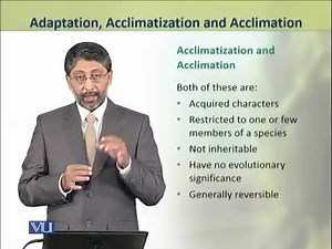 Adaptation, Acclimatization And Acclimation | Physiology (Theory) | ZOO519T_Topic005