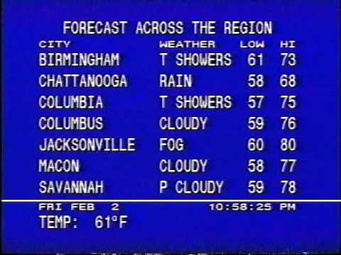 First Day of WeatherStar 4000 - 02/02/1990