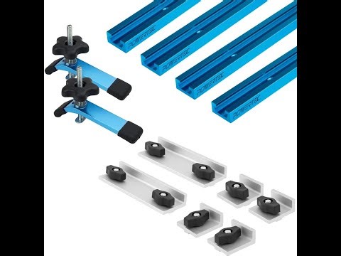 POWERTEC T-Track Kit with Stops & Clamps Review - Pros & Cons - POWERTEC 71779