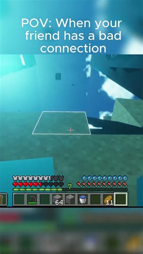 POV When your friend has a bad connection #minecraft #minecraftrealistic #gaming