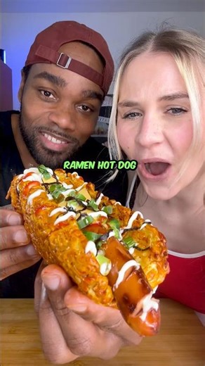 SPICY RAMEN turned into HOT DOG BUN?? 🤯 #foodhack #fusion