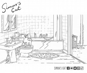 6K views · 1K reactions | Bath time for the cats! | Simon's Cat | Facebook