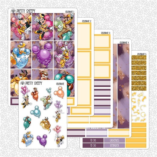 Planner Stickers Celebrate | New Year's Eve Cute Weekly Planner Kit Functional Stickers Decorative Stickers - Etsy