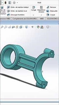 Modélisation 3D d’une Bielle à Œillet et Chape sur SolidWorks – Tutoriel Compet #solidworks