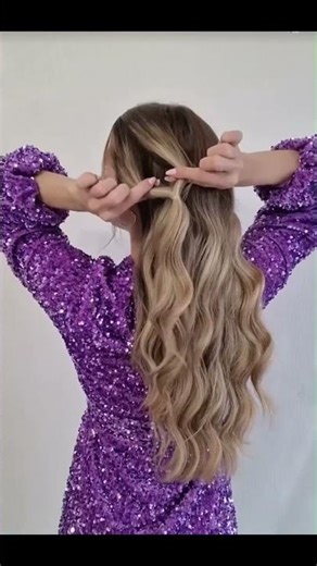 Easy Half Up Twist Hairstyle with Ribbon 🎀 | Party Hair Tutorial. #shortsviral #shorts