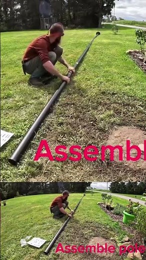 Setting up a flag pole #diy #flagpole