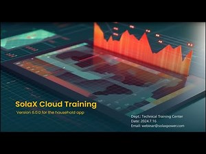 [July 16, 2024 Webinar] SolaX Cloud Training, Version 6.0.0 for the Household App