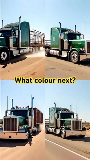 Big Rig | Green Beast on the Desert Highway💨 | Semi Truck Show #semitruck #bigrig #18wheeler