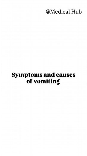 #Symptoms and causes of nausea and vomiting 🤮🤮