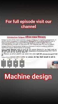 Machine Design: Fatigue, Creep & Tenacity Explained | Mechanical Engineering