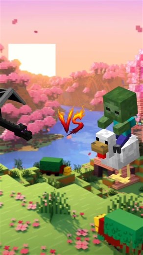 minecraft dragon vs all mobs #minecraft