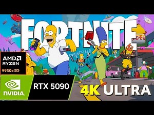 Fortnite 4K Ray Tracing | RTX 5090 32GB + Ryzen 9 9950X3D | Ultra Settings Gameplay