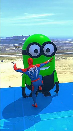 Spider-Man Ragdoll vs GTA 5 Physics 😂 ep./177 | Insane Falls, Crashes & Funny Moments! #shorts
