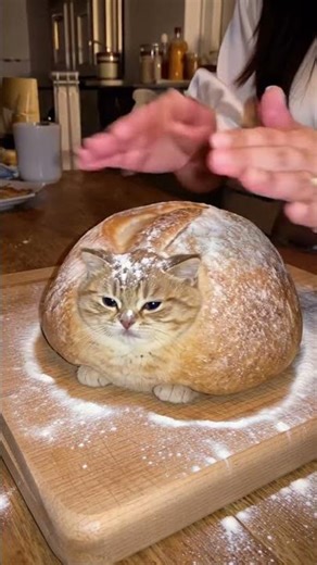 cat bread is actually real 🍞😹 #aicat #cutecat #viral