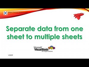 Separate data from one sheet to multiple sheets
