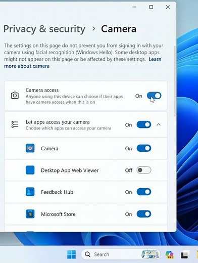 How to turn on/off Camera on windows 10/11