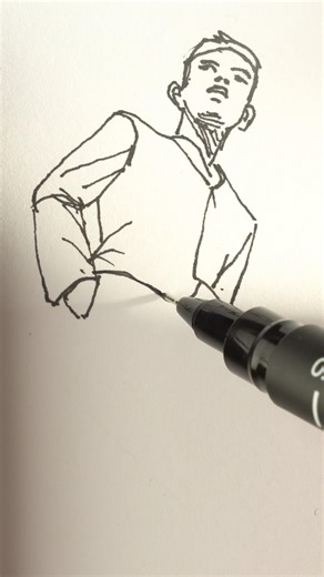 Drawing demo how to draw people from all angles #howtodraw #artclass #drawing #inkdrawing