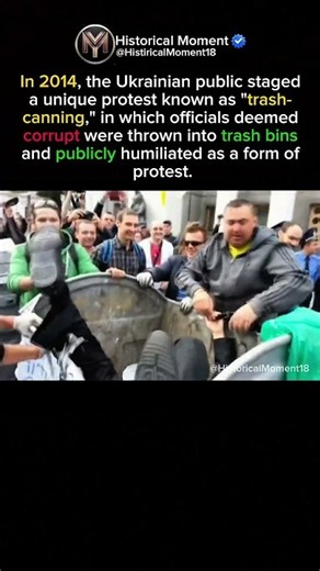 Ukraine's "Trash Challenge": When Corrupt Officials Were Thrown Into Bins #shorts