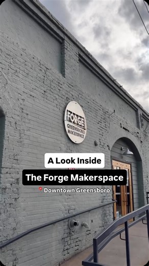 Downtown Greensboro Inc on Instagram: "Come with me to The Forge Makerspace! 🛠️🎨 There are places that feel bigger than the building they are in, and The Forge is one of them. This nonprofit community makerspace in downtown Greensboro brings together makers from all over the United States. Artists, entrepreneurs, hobbyists, students, and skilled craftspeople come here to learn new skills, share tools, and build real projects together. From woodworking, welding, and pottery to 3D printing, lase