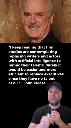 John Cleese roasts Hollywood execs over AI replacing creative talent instead of corporate suits.
