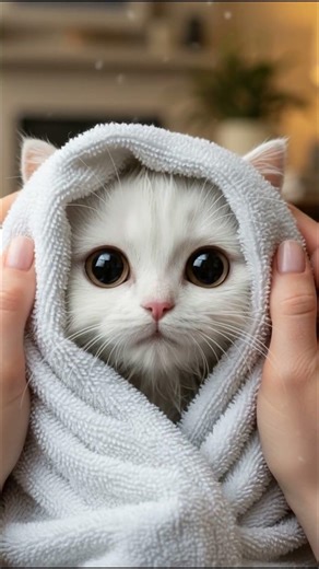 She Saved This Freezing Kitten From The Snow! 🥺❄️ #shorts