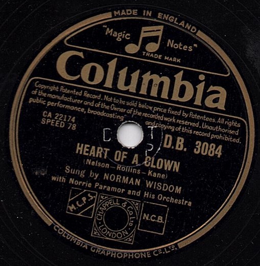 Norman Wisdom With Norrie Paramor And His Orchestra - Heart Of A Clown / Beware