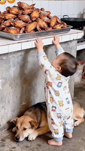 This child is eating chicken, wow 👌 😂😂😂 #comedy #AI #baby | Asmit Kumar
