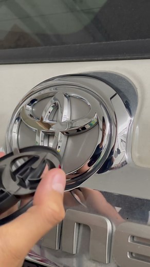 How To Blackout toyota 4runner 2016-2023 rear door chrome emblem using blackout overlay kit