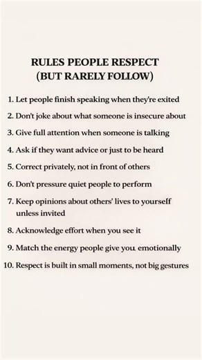 Rules People Respect But Rarely Follow (Social Intelligence) #socialskills #psychologyfacts
