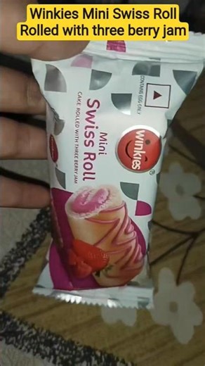 Winkies Mini Swiss Roll 🍓 Three Berry Jam Review 😍 #shorts #winkies #roll #swissroll #cake #snacks