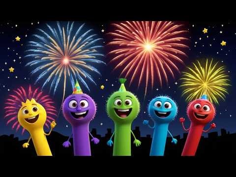 Five Little Toy Fireworks Pop Pop Pop | Colorful Celebration & Counting Song
