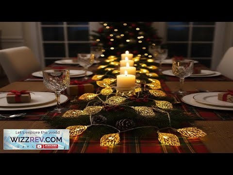 Christmas Leaf Fairy String Lights LED Table Centerpiece Home Garland Decoration