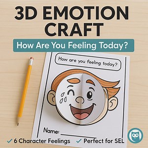 3D Emotion Craft | How Are You Feeling Today? | SEL Mood & Feelings Activity