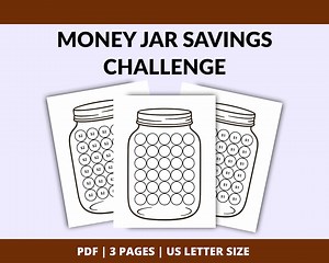 2026 Money Jar Savings Challenge Printable (PDF) - Etsy