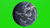 Realistic Earth Rotating. Perfect for your own background using green...